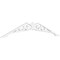 Ekena Millwork Pitch Carrillo Architectural Grade PVC Gable Pediment, 72"W x 15"H x 1"P (5/12) GPP072X015X100CRL - alternate 1